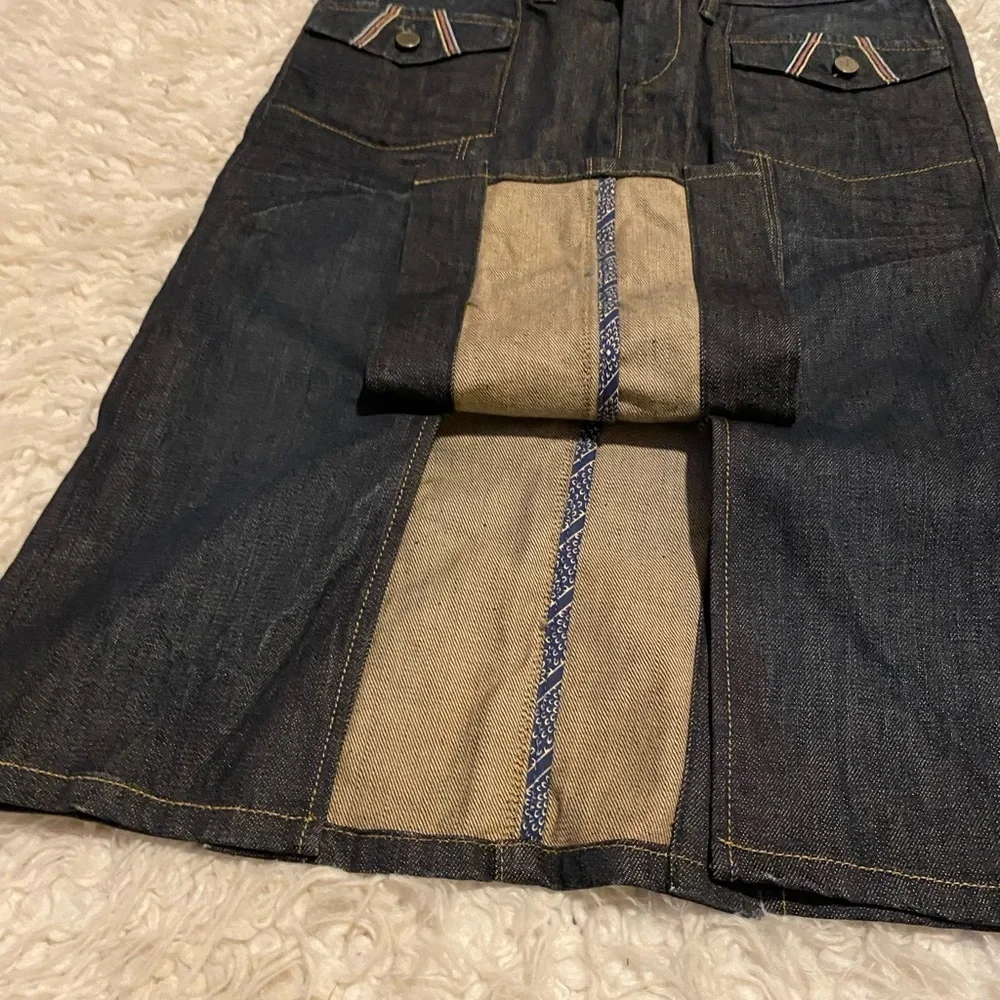 Vintage y2k Paige denim jean skirt 28 Pair-Fax pencil split skirt sk0024
